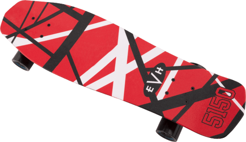 EVH 5150 Skateboard, Red, White and Black Stripes