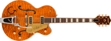 Gretsch G6120TGQM-56 Limited Edition Quilt Classic Chet Atkins® Hollow Body with Bigsby, Roundup Orange Stain Lacquer