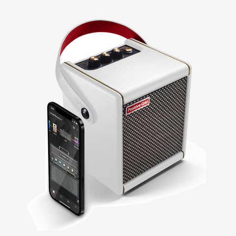 Positive Grid Spark Mini 10-Watt Portable Smart Guitar Amp & Bluetooth Speaker Pearl