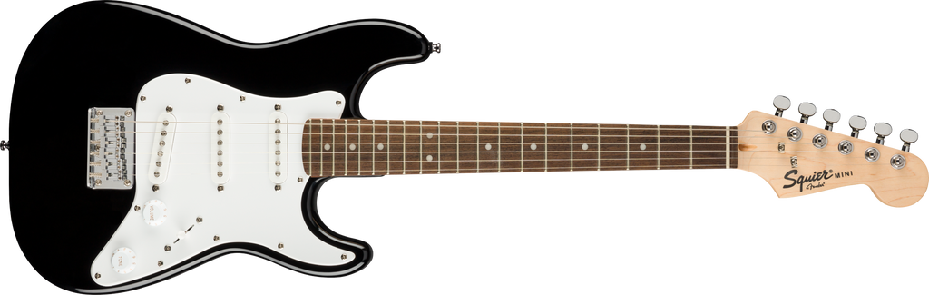 Mini Stratocaster, Laurel Fingerboard, Black – Gilbert Guitars