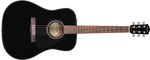 Fender CD-60 Dreadnought w/Case, Walnut Fingerboard, Black