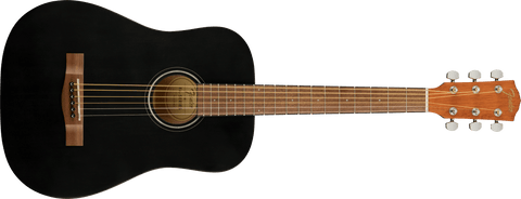Fender FA-15 3/4 Scale Steel with Gig Bag, Walnut Fingerboard, Black