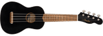 Venice Soprano Uke, Walnut Fingerboard, Black