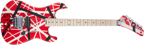 Striped Series 5150, Maple Fingerboard, Red with Black and White Stripes