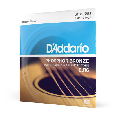 D'Addario EJ16 - Phosphor Bronze LIGHT 12-53 