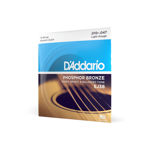 D'Addario EJ38 - Phosphor Bronze 12-String Light 10-47