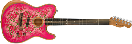 USED Limited Edition Acoustasonic Telecaster Pink Paisley